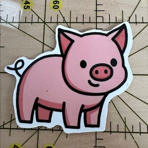 💜13/$13 +Bundle Sticker Sale | Pig Animal Waterproof Sticker